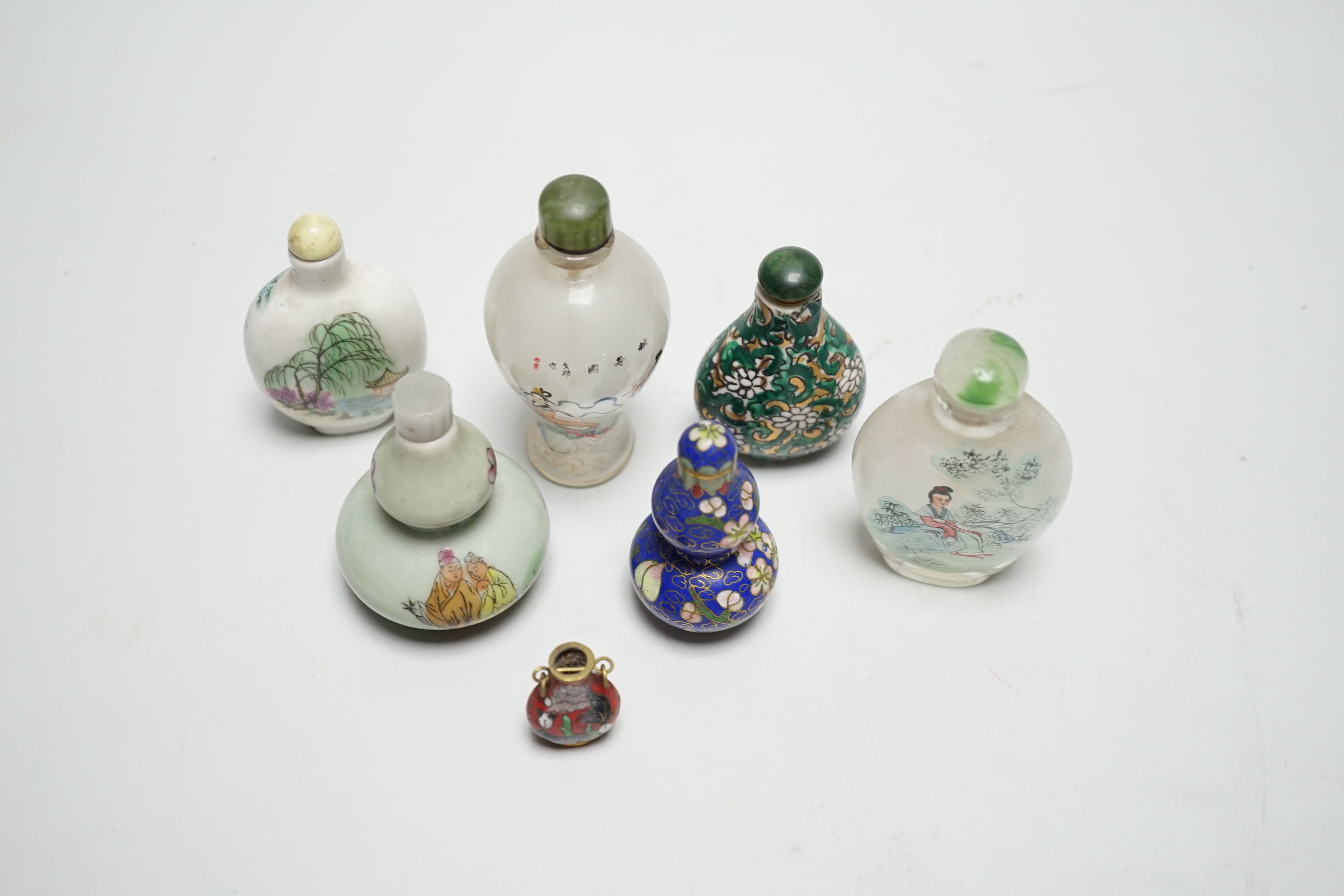 Seven various Chinese snuff bottles